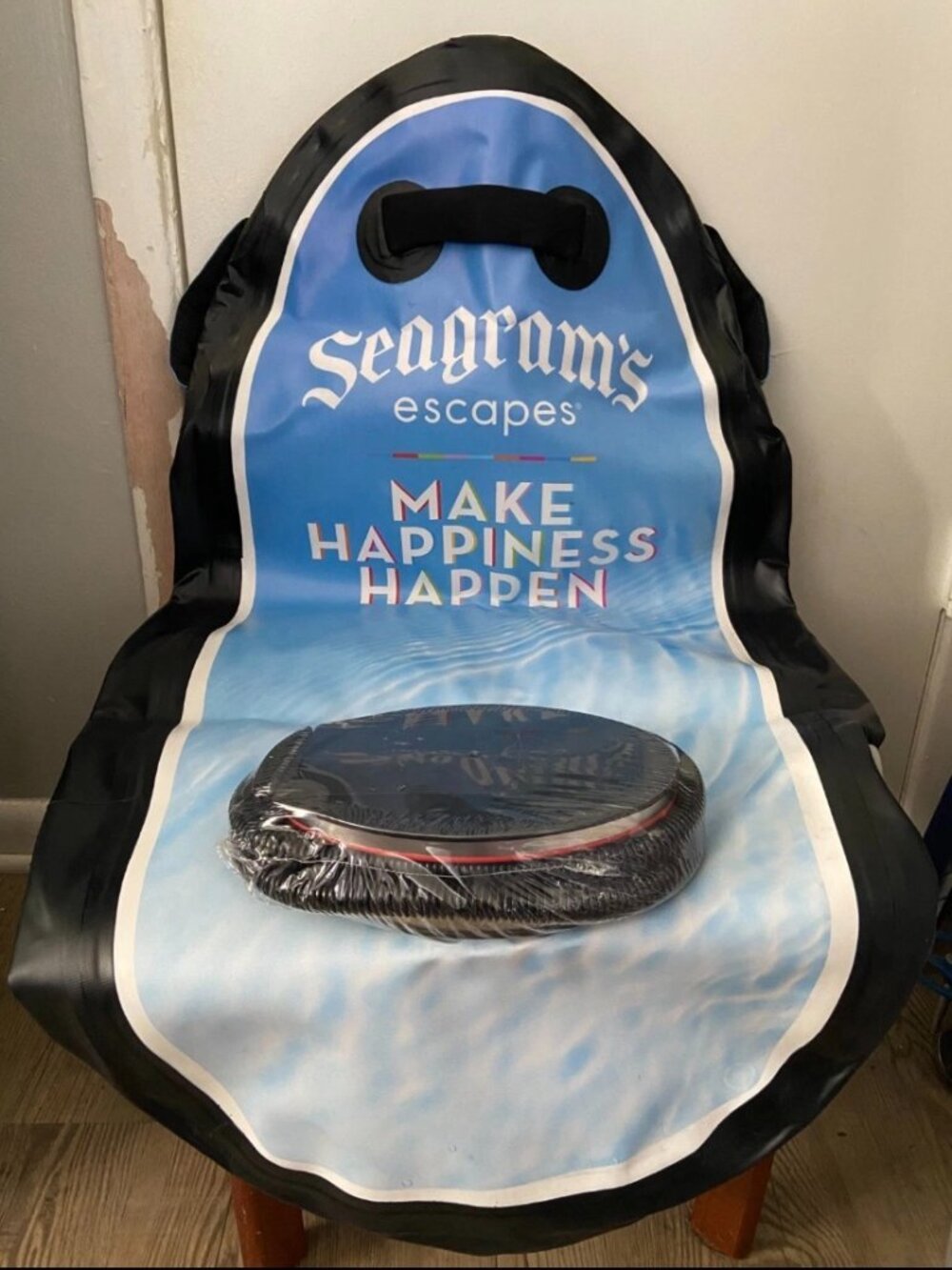 NEW Seagram's 7 Whiskey Escapes Inflatable Pool Float Raft Make Happiness Happen
